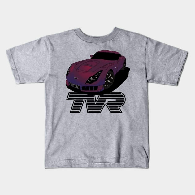 TVR Sagaris Kids T-Shirt by AutomotiveArt